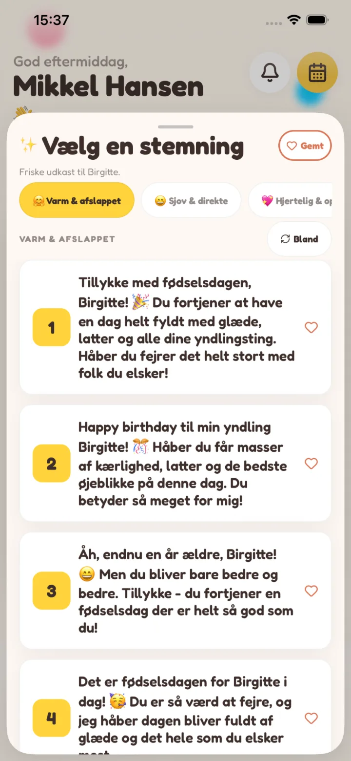 Skrevet til dig