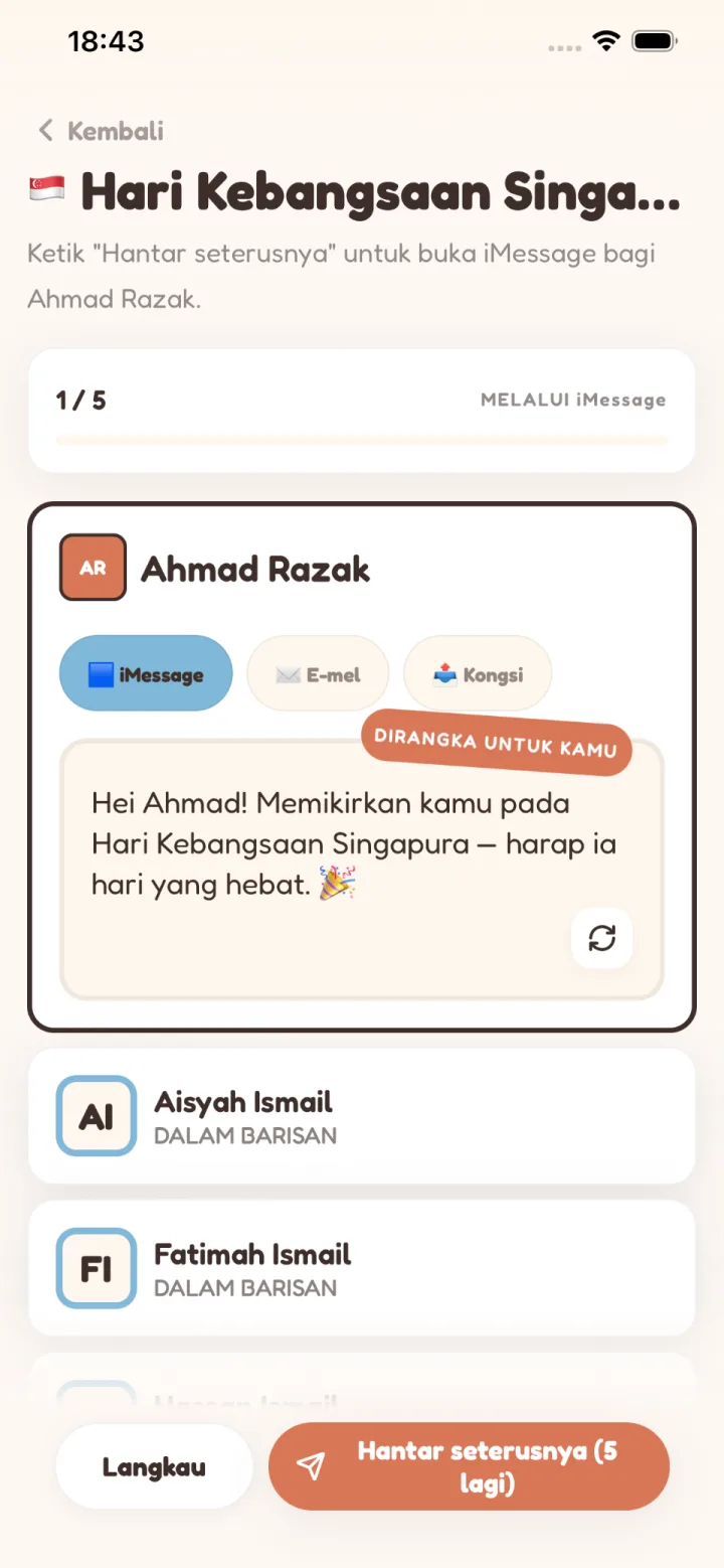 Satu barisan, semua orang