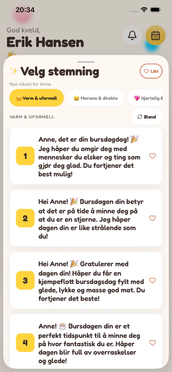 Utarbeidet for deg