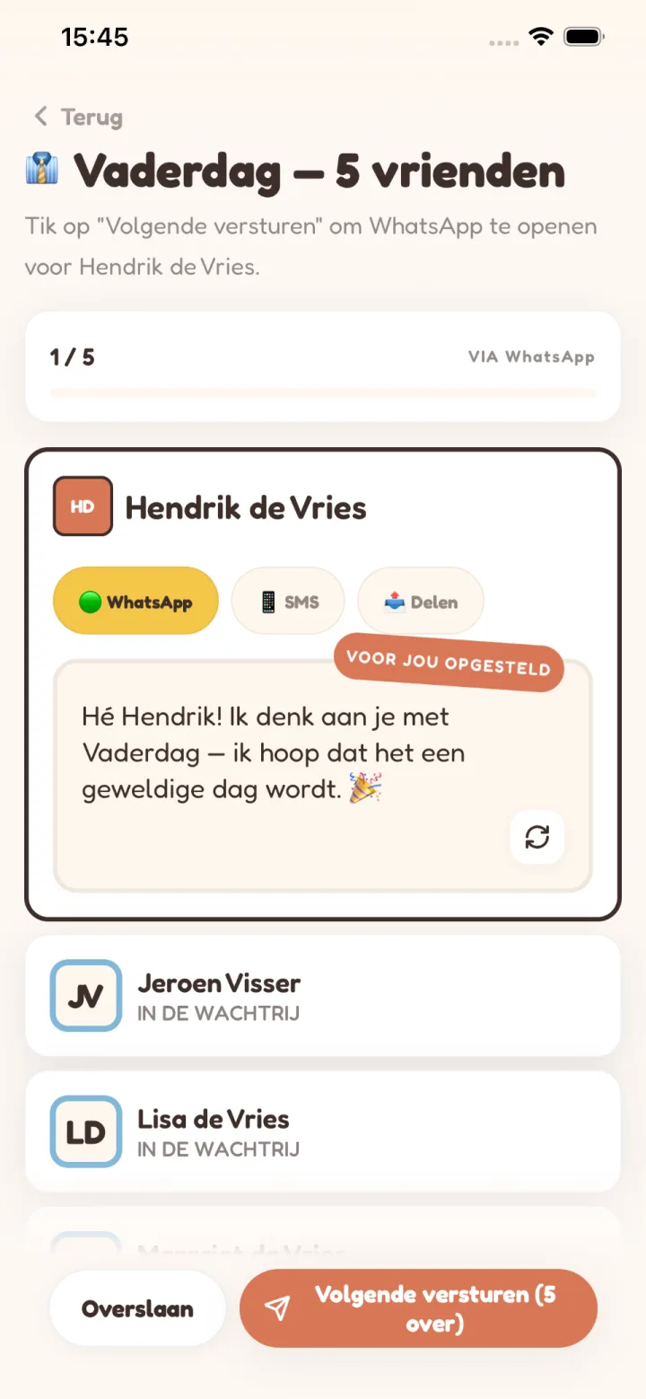 Eén rij, iedereen
