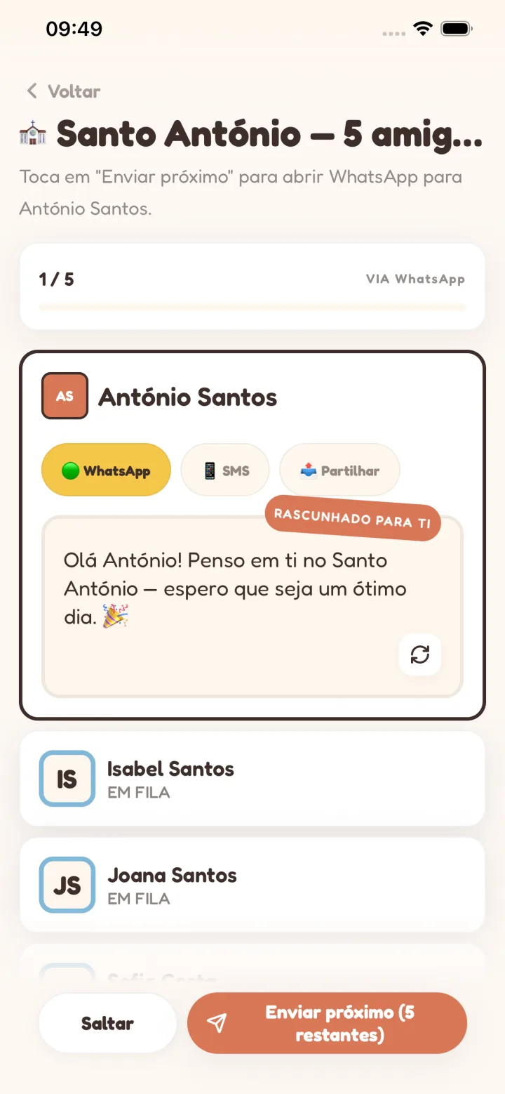 Uma fila, toda a gente